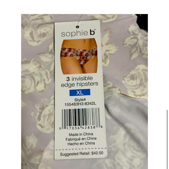 Sophie b. Invisible Edge Hipster panties: black/white pattern + beige, both new - Picture 3 of 3